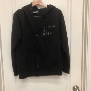 XNT Black Zipper Hoodie Size Medium